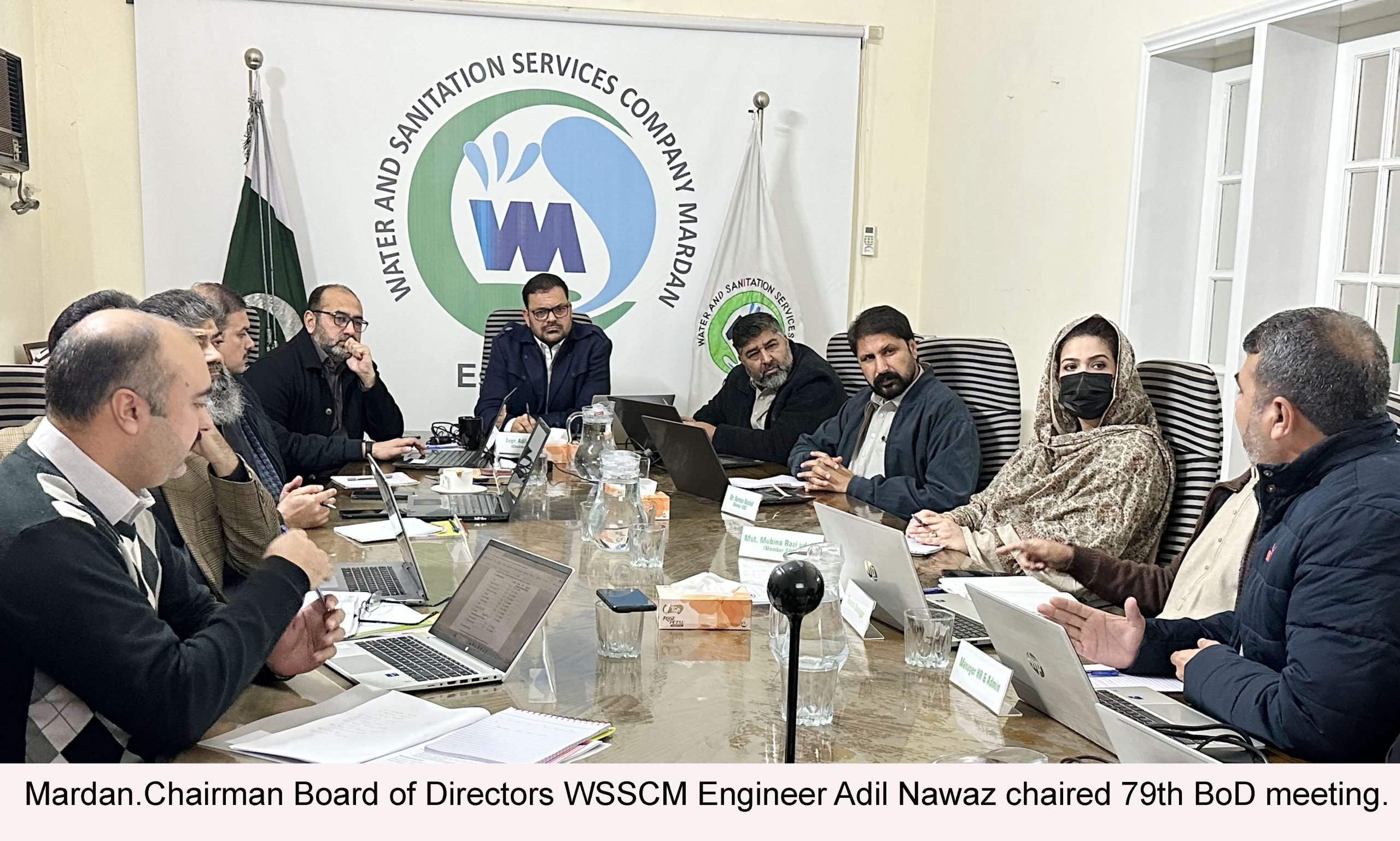 The Board of Directors of Water & Sanitation Services Company Mardan (WSSCM) has approved the implementation of the HRMIS to ensure transparency in field staff attendance and personal records, re-verification of educational credentials of all management staff, and life insurance coverage for employees from S-1 to S-4 categories. The Board also issued directions to further enhance the company’s revenue, improve the performance of revenue staff, and ensure the provision of better and quality services